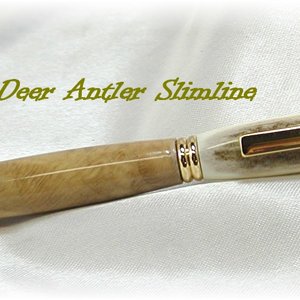 Deer Antler and English Walnut Slimline