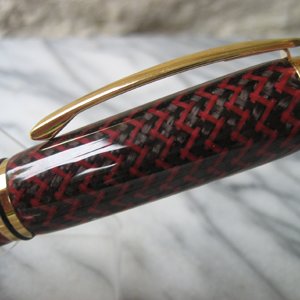 Black/Red Carbon Fiber