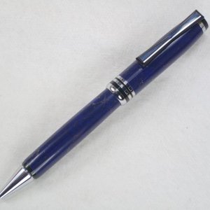 Chrome Bowtie pen in Lapis Lazuli TruStone 2