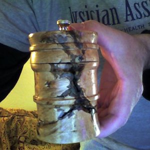 Maple burl pepper grinder