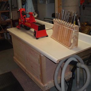 Lathe Bench w/Built in Vacuum
