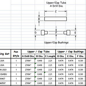 Tube and Bushing Chart Example