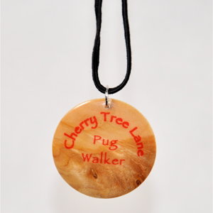 Birch pendant with decal