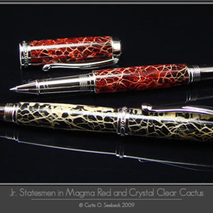Magma Red and Crystal Clear "Original Cactus Pen"™