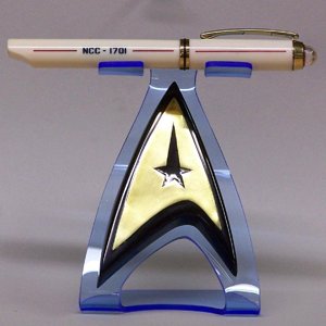 Star Trek themed pen and stand
