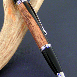 Gatsby Rhodium in Black & White Ebony