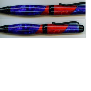 Blue and Red Acrylic.