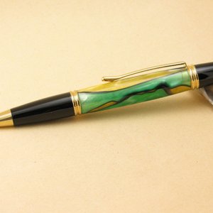 Gatsby in Green & Gold Marble