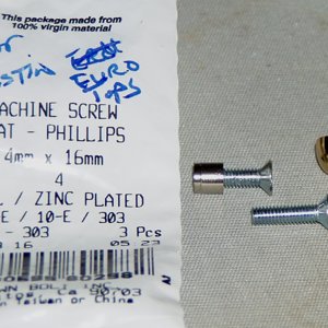 Euro finial screw