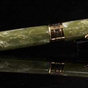 Custom "sage green" blank on a TiGold Olympia