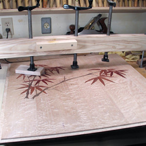 Inlaid Bed Panel in Press