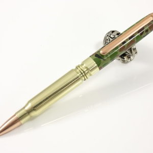 308 Bullet pen with copper Euro clip/cap