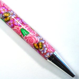 Purple Pansy~Polymer Clay
