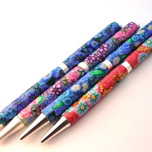 Slimeline Floral Pens