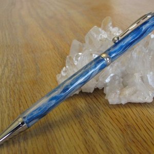 blue and silver polymer clay