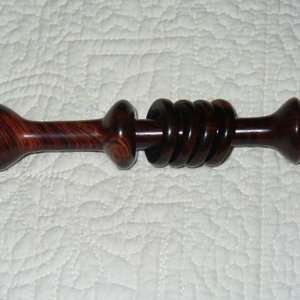 Baby Rattle in cocobolo-Captive rings