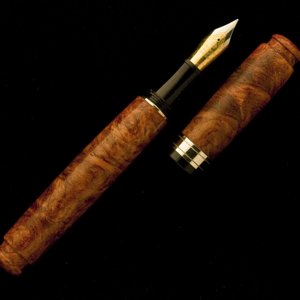 Amboyna Burl Closed Ends Pen
