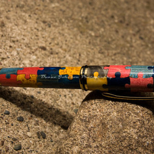 Autism inlay w/ rock and concrete