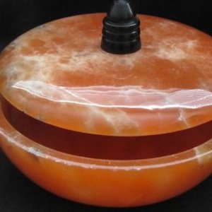 Utah Orange with lid ebony knob