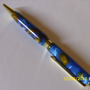 blue/gold acrylic