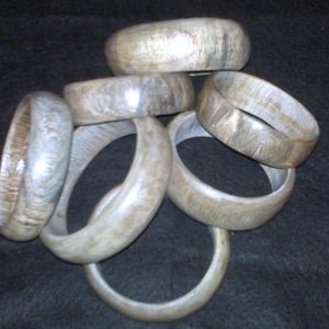 koa bangles hand ground