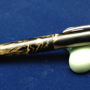 Black & Gold Ebonite Fountain Pen