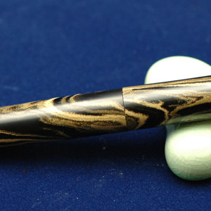 Black & Gold Ebonite Fountain Pen