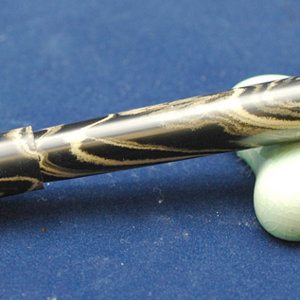 Black & Gold Ebonite Fountain Pen
