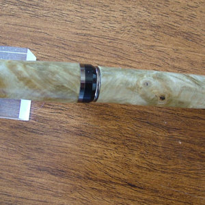 Buckeye Burl on a Black Ti Cigar