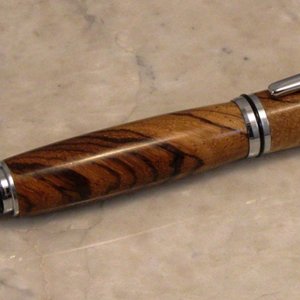 Baron FP Chrome and Cross Cut Hawaiian Zebrawood