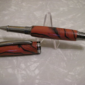 Jr Gent II Titanium Red and Black Ebonite-uncapped