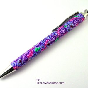 Floral LOOONG Clicker Pen