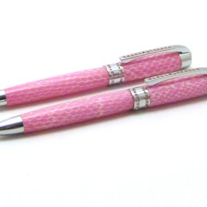 pink leather bling