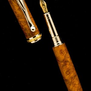 Closed end Amboyna Burl on a Jr. Statesman.