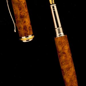 Closed end Amboyna Burl on a Jr. Statesman