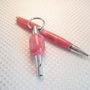 Silver Bullet & Key Chain - Bubble Gum