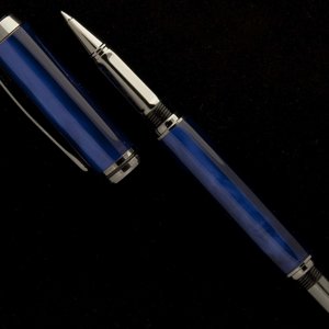 Royal Blue Madreperlato on Black Titanium Navigator