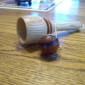 Oak & Cocobolo Cup & Ball