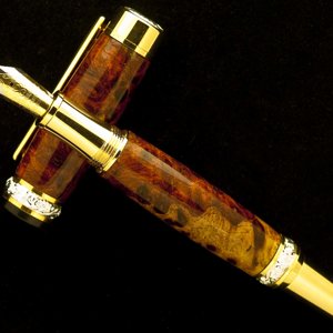 Two Tone Amboyna Burl on Cambridge Pen
