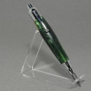 Australian Brown Mallee Burl with Pearlized Emerald Green