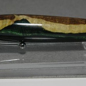 Combo Sketch Australian Brown Mallee Burl with Pearlized Emerald Green