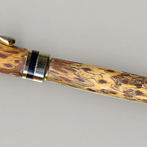Spalted pinecone flat top pen.