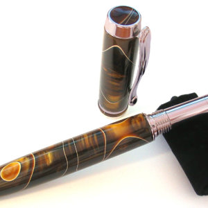 Closed End RB in Tobacco Marble Celluloid