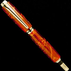 Mexican Agate on Black Titanium Navigator Rollerball