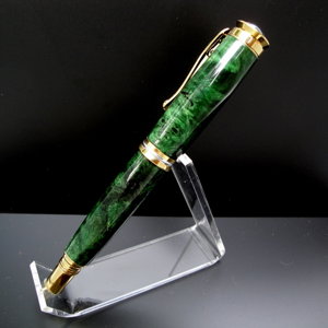 Green Dyed Buckeye Burl Retro