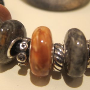 Pandora Bracelet with Wood Beads