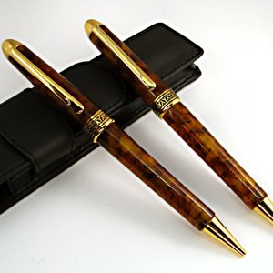 Antique Amber Deco Pens