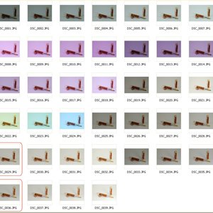 Bracketed attempts to find the right exposure