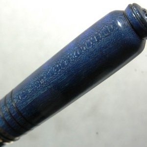 Curly Maple / Blue with Faceted Lab Created Diamond