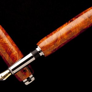 Revised Double Closed Ended Amboyna Burl Pen